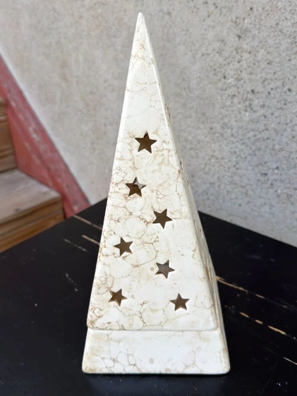 PartyLite Galaxy Pyramid Moon Stars Candle Holder